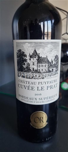 Bordeaux Bordeaux Supérieur Château Puyfaure Le Prat 2016