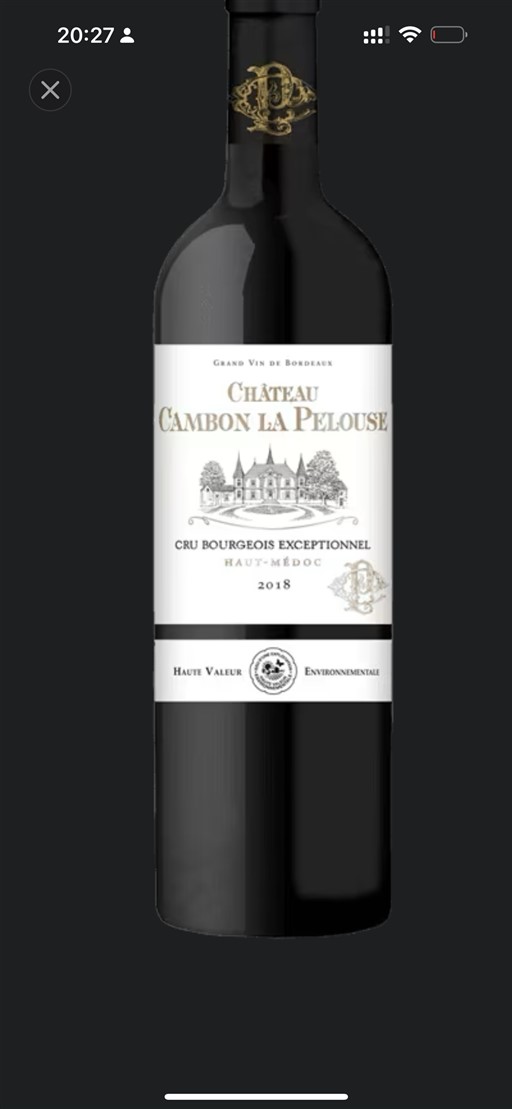 Bordeaux Haut-Médoc Château Cambon La Pelouse 2018
