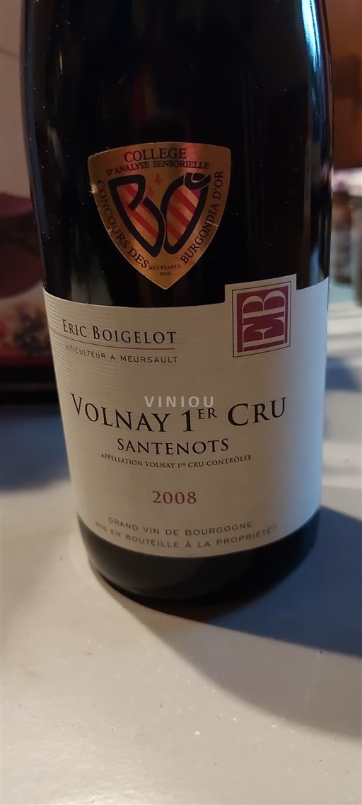 Bourgogne Premier Cru Eric Boigelot Santenots 2008
