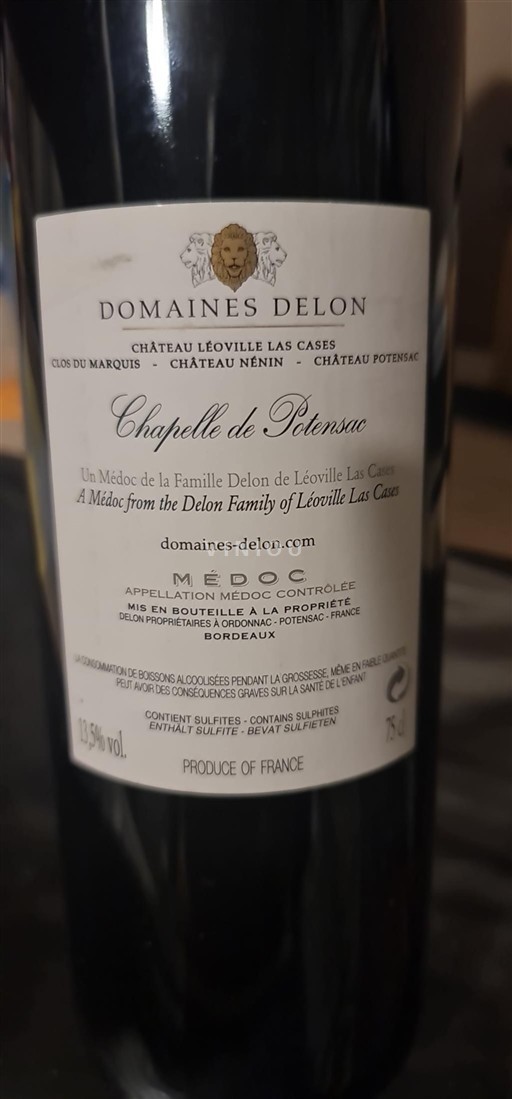 Bordeaux Médoc Domaine S Delon Chapelle de Potensac Senza annata