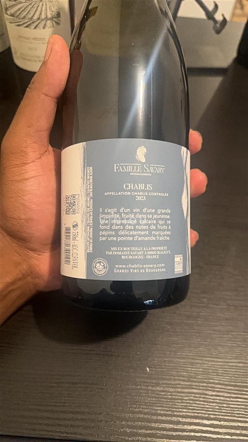 Burgundsko Chablis Famille Savary 2023