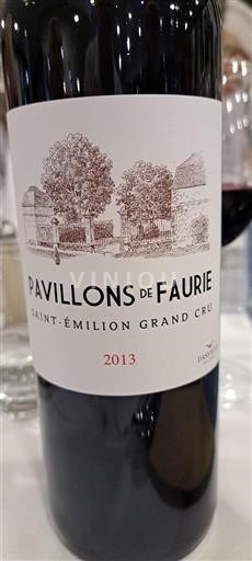 Burdeos Saint-Émilion Grand Cru Pavillon de Faurie 2013