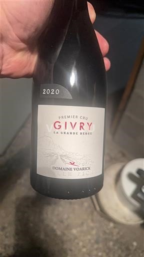 Burgundi Givry Premier Cru Domaine Voarick La Grande Berge 2020