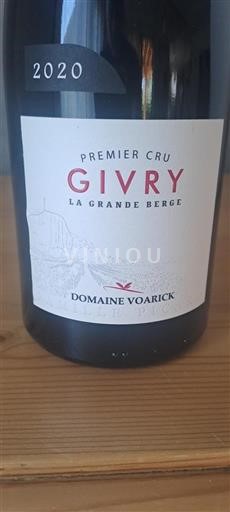 Bourgondië Givry Premier Cru Domaine Voarick La Grande Berge 2020