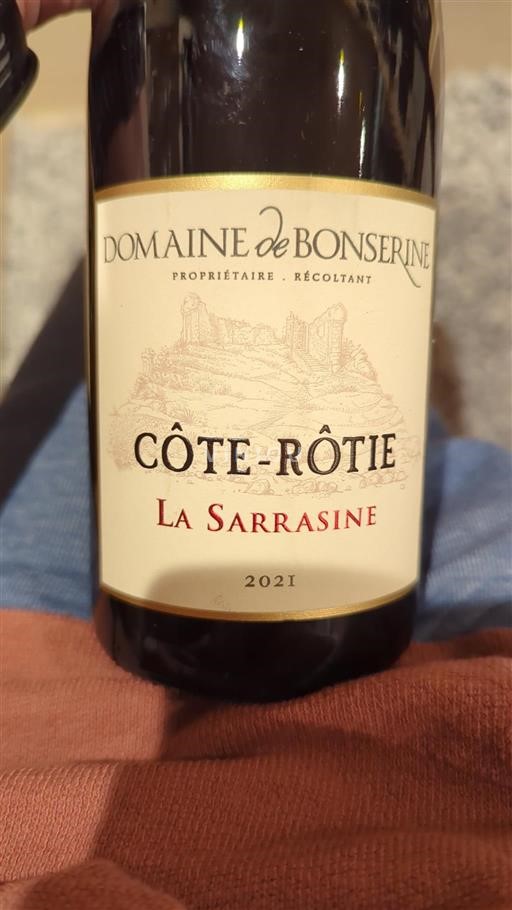 Vale do Ródano Côte-rôtie Domaine Bonserine La Sarrasine 2021