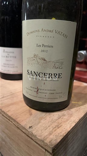 Vallée de la Loire Sancerre Domaine André Vatan Les Perriers 2012