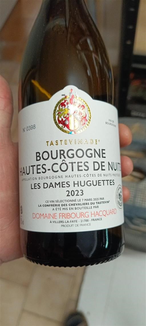 Borgoña Hautes Côtes de Nuits Grand Cru Domaine Fribourg Hacquard Les Dames Huguettes 2023