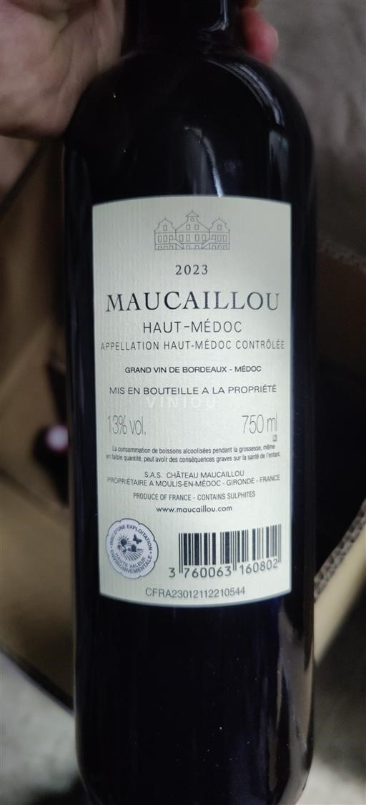 Bordeaux Haut-Médoc Maucaillou 2023