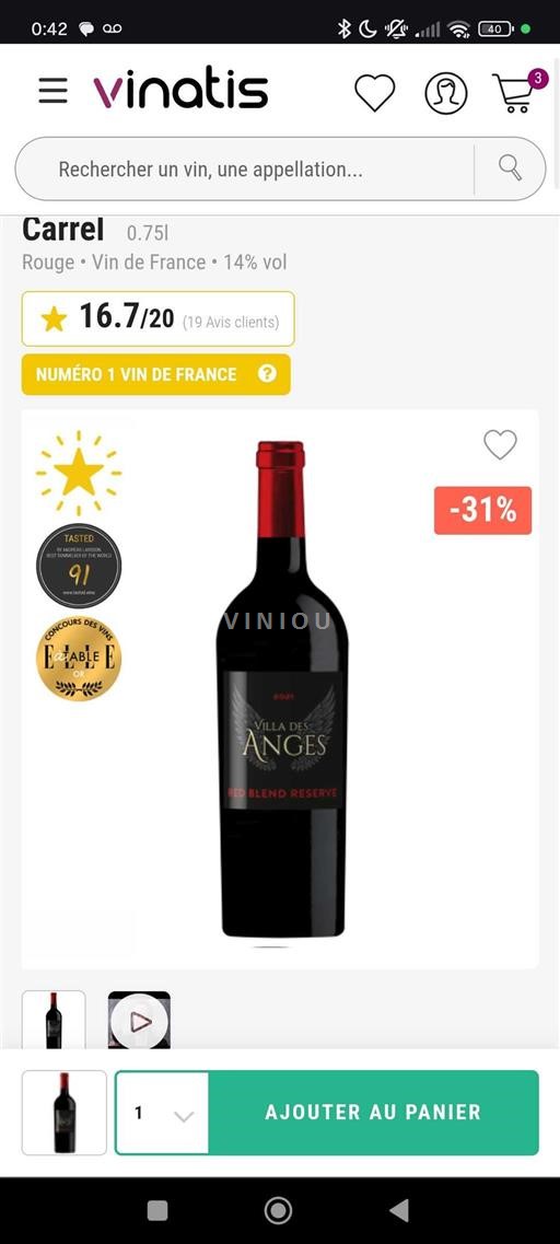 Languedoc Villa des Anges Red Blend Reserve 2022