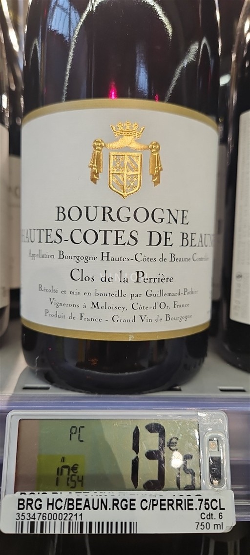 Bourgogne Guillemard-Pothier Clos de la Perrière 2021