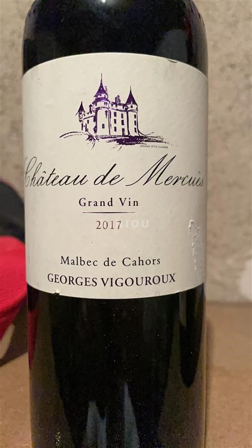 South West Cahors Château Mercuès Grand Vin 2017