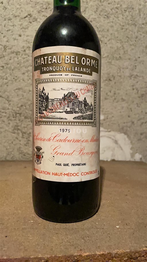Bordeaux Haut-Médoc Château Bel Orme Tronquoy de Lalande 1975