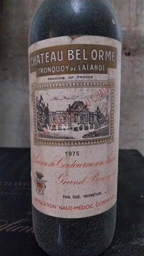 Bordeaux Haut-Médoc Château Bel Orme Tronquoy de Lalande 1975