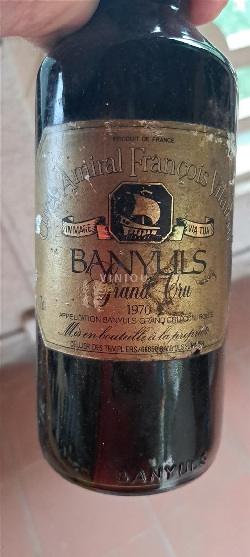 Rosellón Banyuls Grand Cru Cellier des Templiers Amiral François Vilarem 1970