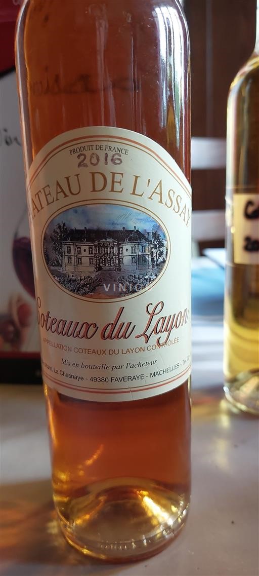 Loirevallei Coteaux du Layon Château L'Assay Mis en bouteille par Mimi 2015