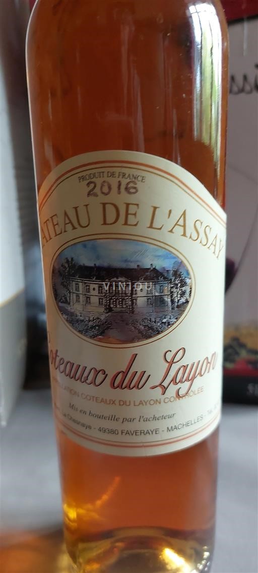 Loirevallei Coteaux du Layon Château L'Assay Mis en bouteille par Mimi 2015