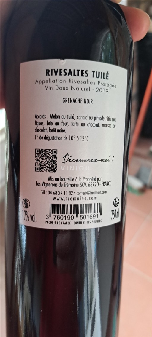 Roussillon Rivesaltes Trémoine 2019