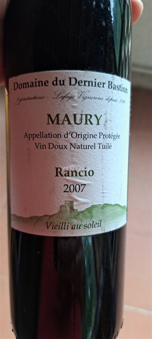 Roussillon Maury Domaine Dernier Bastion Rancio 2007