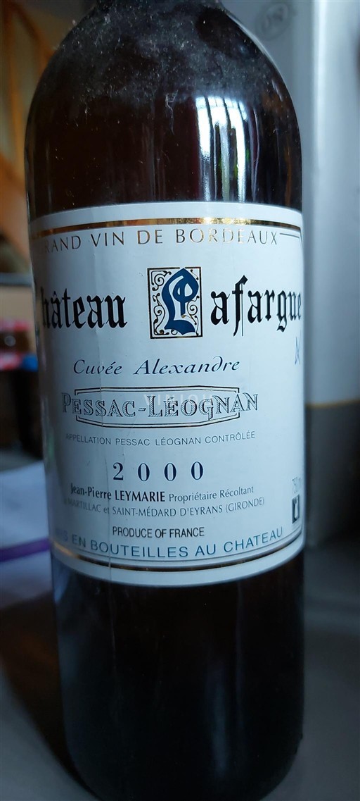 Bordeaux Pessac-Léognan Château Lafargue Alexandre 2000