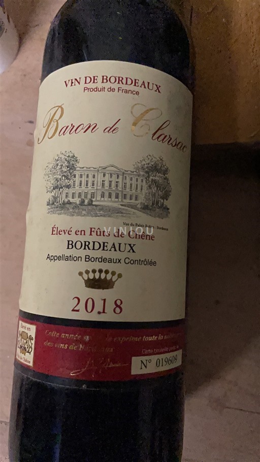 Bordeaux Baron de Clarsac 2018