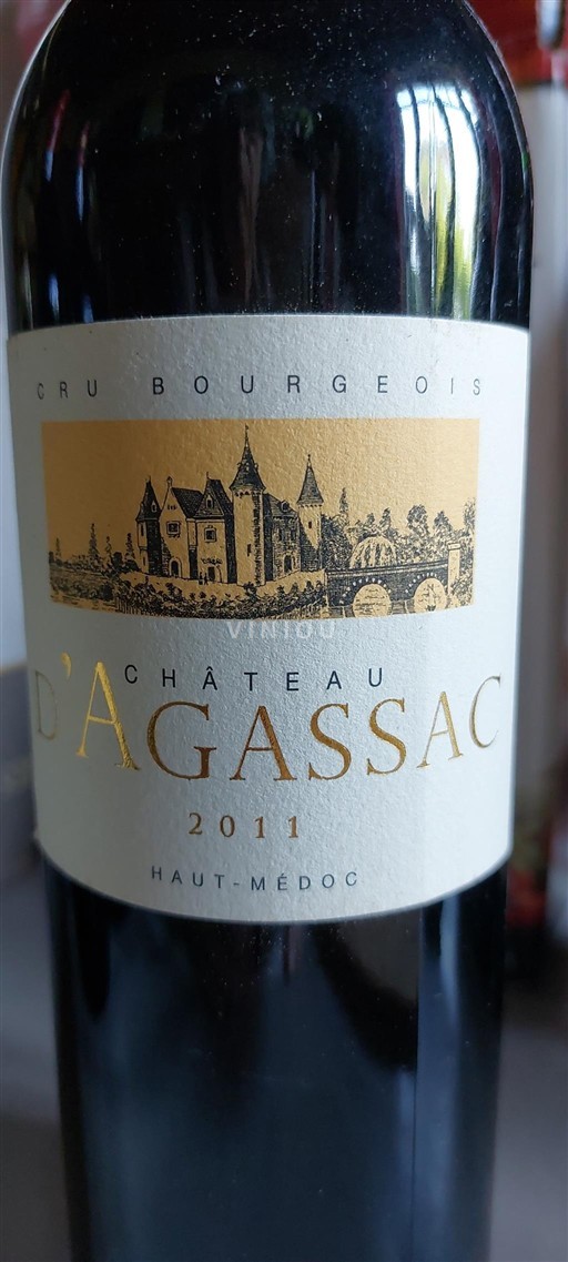 Vin Rouge sec Château Agassac 2011 France Bordeaux Haut-Médoc AOC