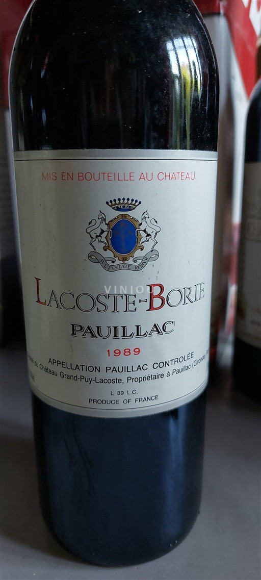 Burdeos Pauillac Lacoste-Borie 1989