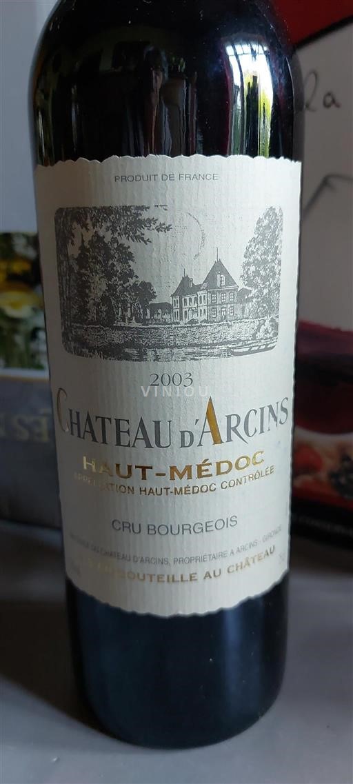 Bordeaux Haut-Médoc Cru Bourgeois Château Arcins 2003