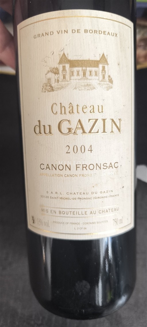 Bordeaux Canon-Fronsac Château Gazin 2004