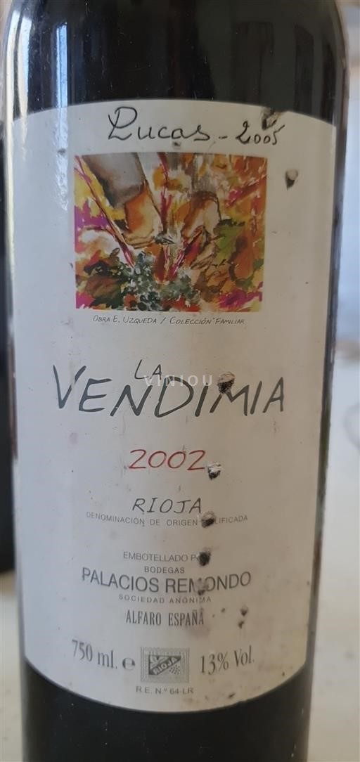 La Rioja Rioja Palacios Remondo La Vendimia 2002