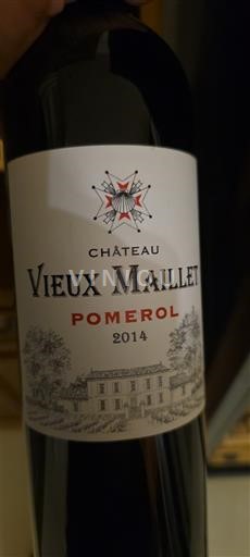 Bordeaux Pomerol Château Vieux Maillet 2014