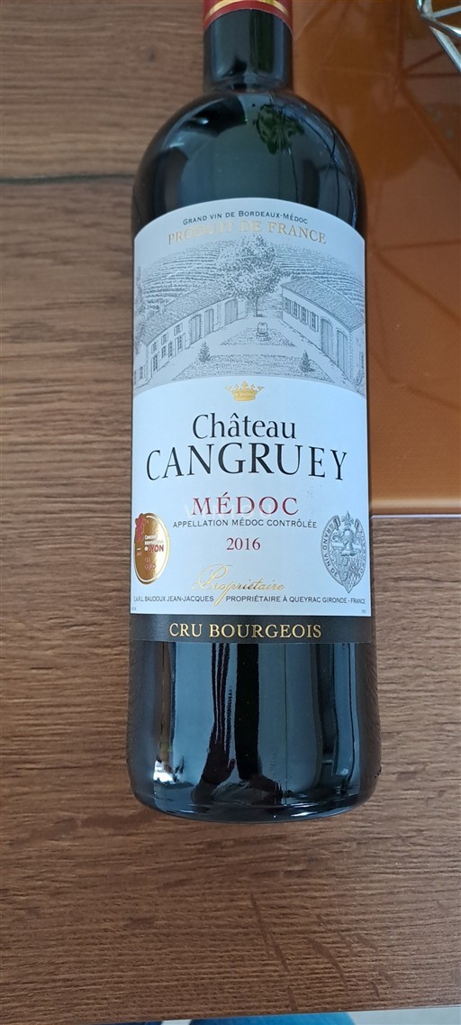 Bordeaux Médoc Cru Bourgeois Château Cangruey 2016
