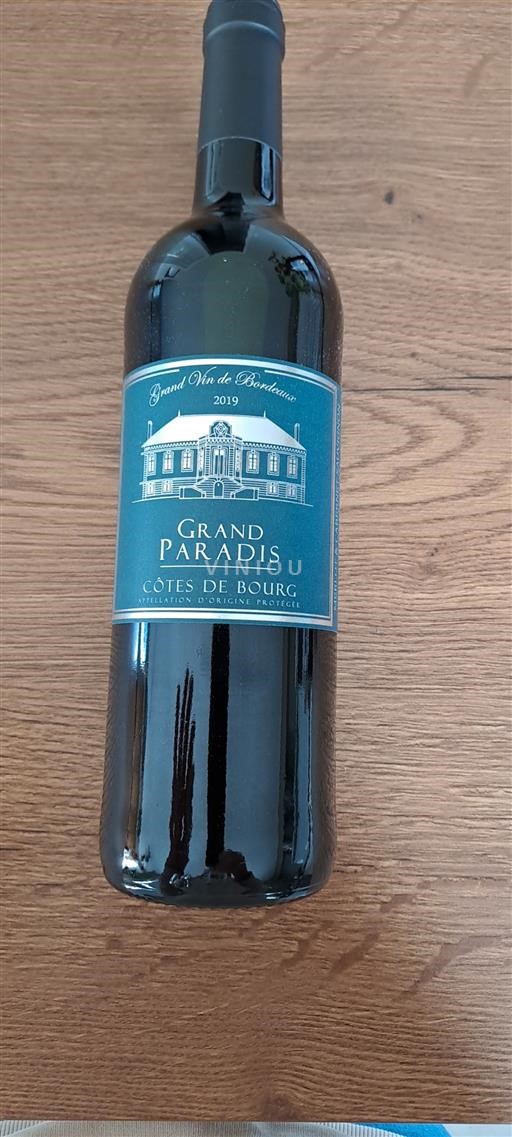 Burdeos Côtes-de-bourg Grand Paradis 2019