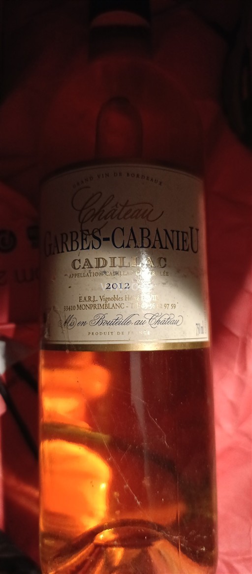 Bordeaux Cadillac Château Garbes-Cabanieu 2012
