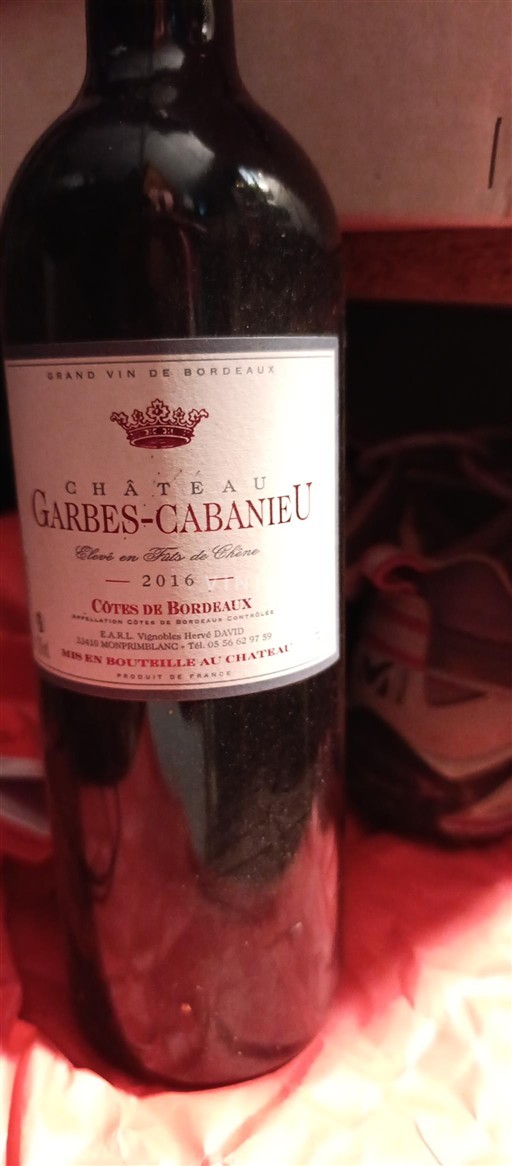 Bordeaux Côtes-de-Bordeaux Château Garbes-Cabanieu 2016