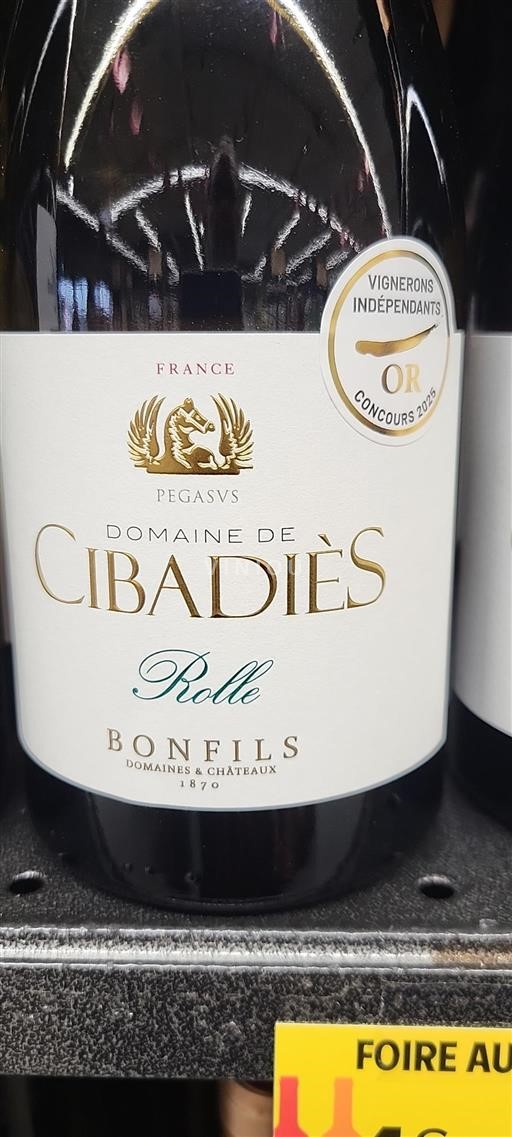 Languedoc No especificado Domaine Cibadiès Rolle Sin añada