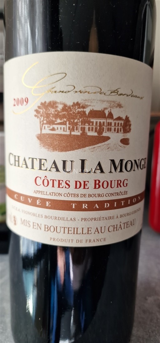 Bordeaux Côtes-de-bourg Château La Monge Tradition 2009