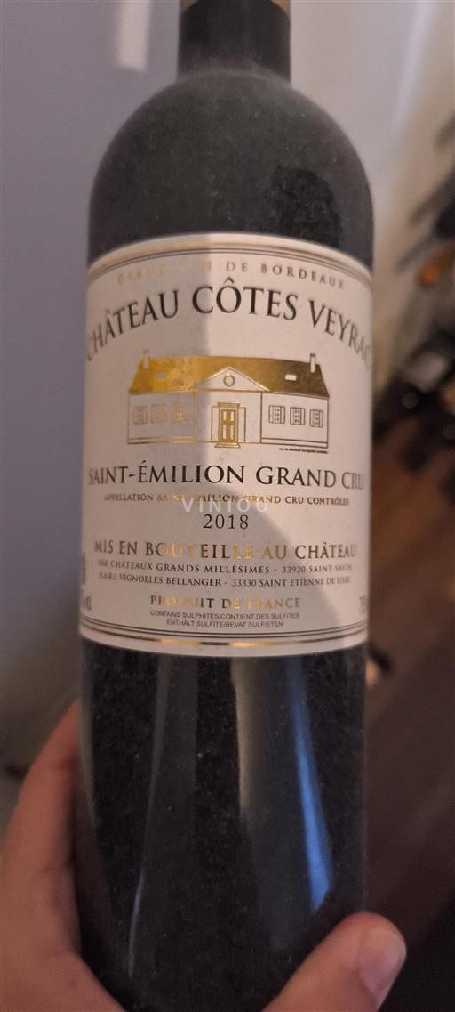 Burdeos Saint-Émilion Gran Cru Grand Cru Château Côtes Veyrac 2018