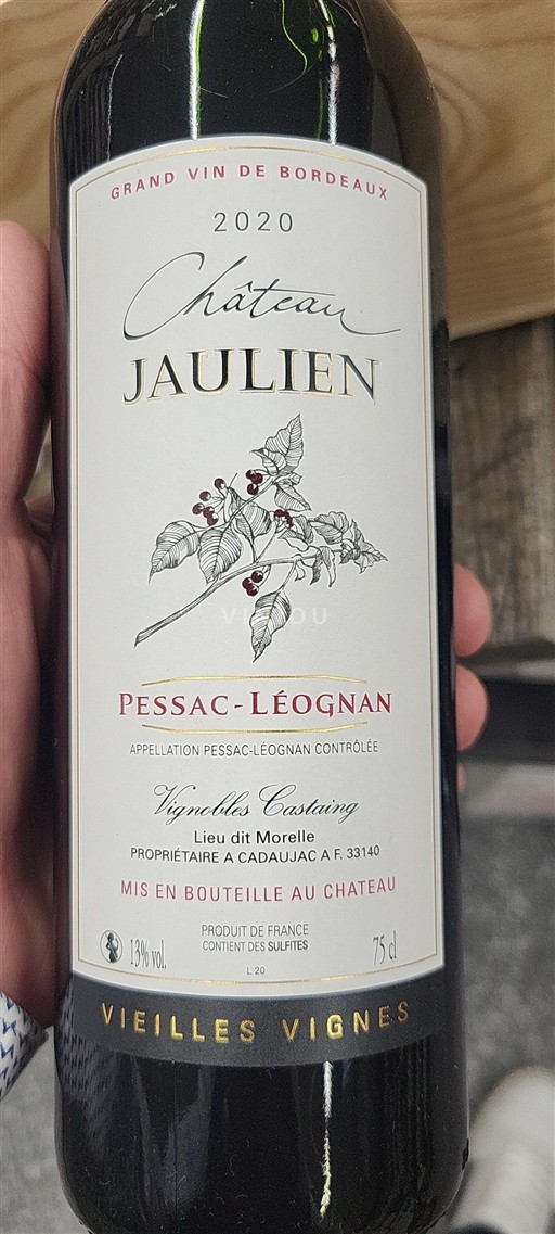 Burdeos Pessac-Léognan Château Jaulien Vieilles Vignes 2020