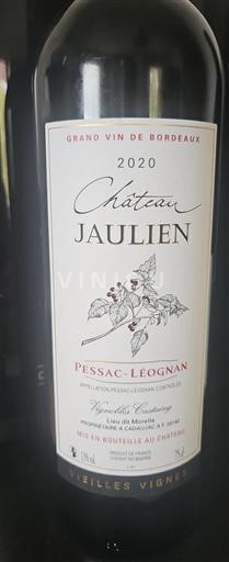 Bordeaux Pessac-Léognan Château Jaulien Vieilles Vignes 2020