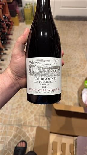Bourgogne Clos du Moulin aux Moines Clos de la Perrière Monopole 2022