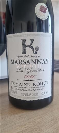 Bourgondië Marsannay Domaine Kohut Les Genelières 2020