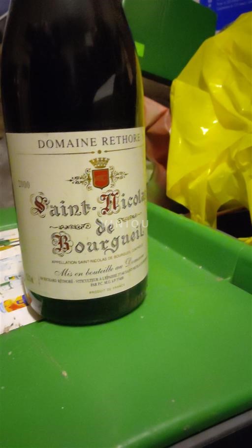 Loire Valley Saint-Nicolas-De-Bourgueil Domaine Rethore 2000