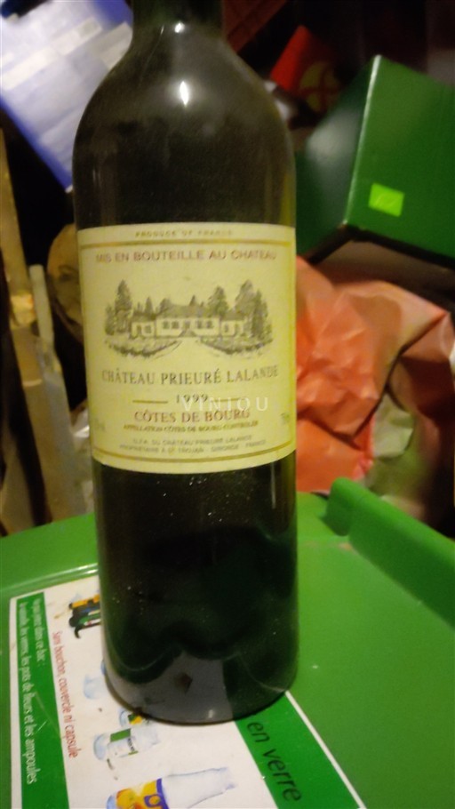 Burdeos Côtes-de-bourg Château Prieuré Lalande 1999