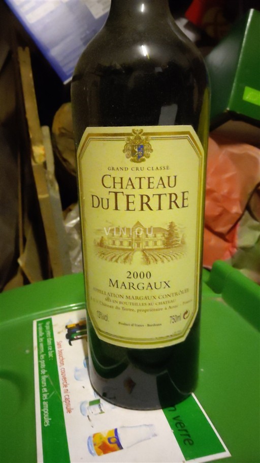 Bordeaux Margaux Grand Cru Château Tertre 2000
