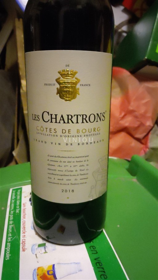 Burdeos Côtes-de-bourg Les Chartrons 2018
