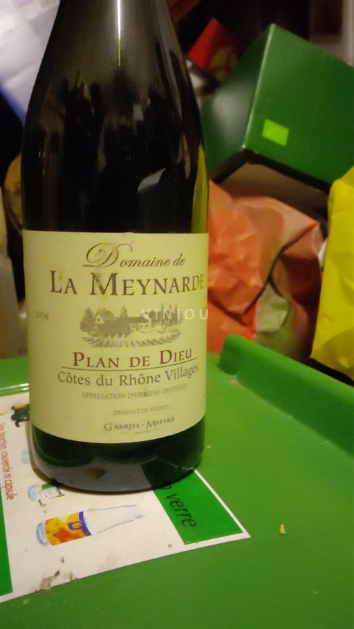 Rhônetal Côtes-du-Rhône-Dörfer Domaine La Meynarde Plan de Dieu 2016