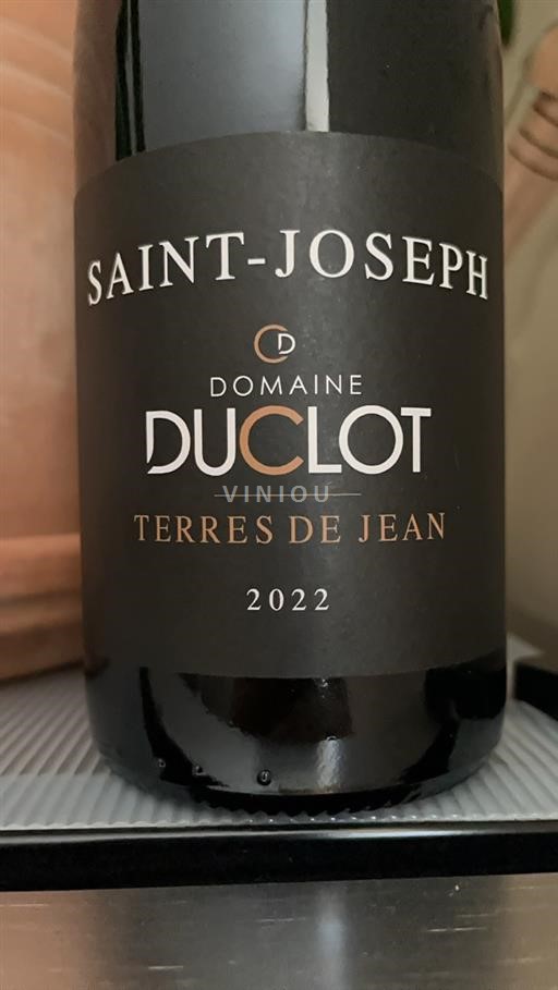 Vin Rouge sec Terres de Jean Domaine Duclot 2022 France Vallée du Rhône Saint-Joseph AOC