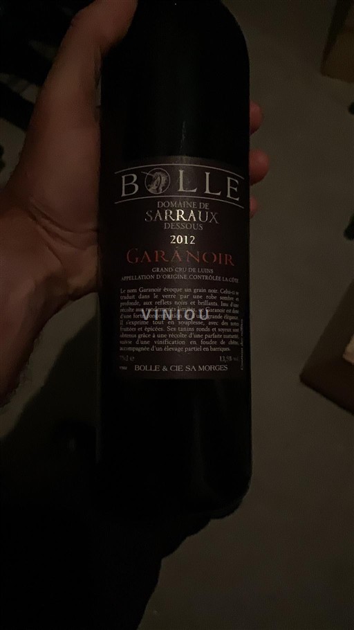 Loiretal Côte Roannaise Domaine Sarraux Garanouir 2012
