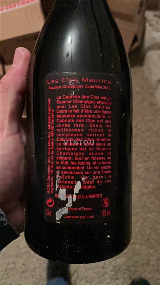 Valle della Loira Saumur-Champigny Les Clos Maurice La Cabriolé des Clos 2010