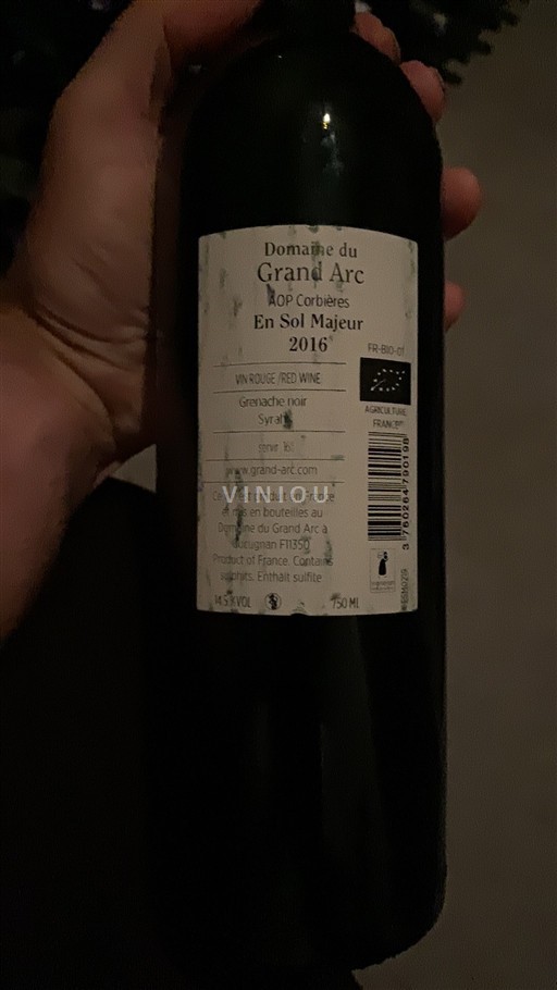Languedoc Corbières Domaine Grand Arc En Sol Majeur 2016